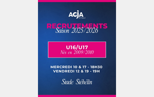 RECRUTEMENTS U16/U17