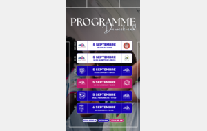 PROGRAMME DU WEEK-END 5/6 SEPT