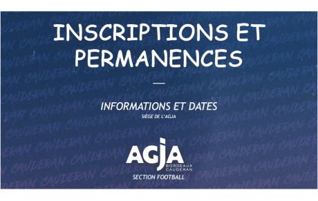 INSCRIPTIONS ET PERMANENCES